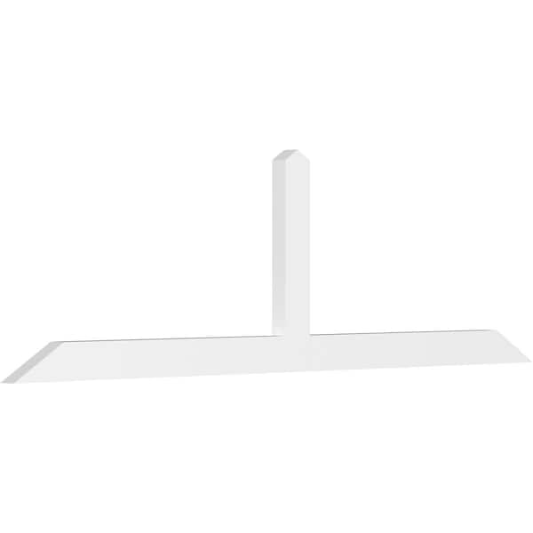 Ekena Millwork Portland Architectural Grade PVC Gable Bracket, 84"W x 24 1/2"H x 2"D x 4"F, 7/12 Pitch GBP084X25X0204POR00 - main